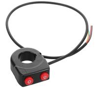 Housoutil Interruptor Motocicleta, Botón Pulsador para Manillar de 7/8 Pulgadas, 2 Funciones, Aleación y Plástico, Control de Faro y Activación de Foco, para Motocicletas y Atv