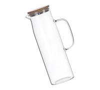Housoutil Jarra de Vidrio de Borosilicato 12L Resistente al Calor Tapa de Bambú Jarra para Agua Fría y Zumo de Frutas Botella Refrescante para Bebidas y Té Perfumado