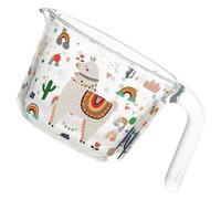 Housoutil Jarra Medidora de Vidrio Grande Escala Clara, Vaso Graduado Resistente al Calor para Leche y Harina, Taza Medidora Mango Aislado para Cocina y Repostería, Capacidad Amplia