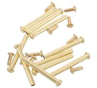 Housoutil Juego de 10 Remaches de Acero Dorado para Reparación de Abanicos Plegables de Bambú y Seda, Fácil Instalación y Resistente al Desgaste para Bricolaje