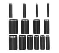 Housoutil Juego de 15 Herramientas de Punzón Hueco para Cuero de Pu, Acero al Carbono, Perforadora Redonda de 1 a 15mm con Estuche para Taller y Producción de Artículos de Cuero
