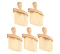 Housoutil Juego de 5 Cepillos para Limpiar Teclados y Portátiles con Mango de Madera Cerdas Finas para Polvo en Interiores de Coches Pianos E Instrumentos Musicales Kit de Limpieza