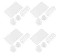 Housoutil Juego de 5 Estampadores de Uñas Transparentes con Raspador de Plástico para Accesorios Uñas Decoracion y Herramientas para Manicura DIY