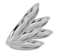 Housoutil Juego de 6 Bandejas de Pesaje de Acero Inoxidable 201 de 6 CM Base Plana para Básculas Digitales Adecuado para Joyería Gemas y Pesaje de Precisión