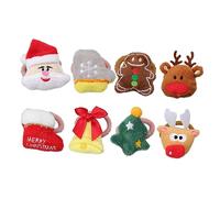 Housoutil Juego de 8 Lazos para El Pelo Navideños Coleteros Elásticos con Forma de Lazo para Niños Y Niñas Lazos para El Pelo para Niñas Diseños Festivos