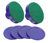 Housoutil Juego de Empujadores para Hockey de Aire de 96 Mm en Color Azul Discos de Hockey de Plástico Reutilizables Accesorios para Juegos de Salón y Suministros para Fiestas