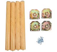Housoutil Juego de Patas de Mesa de Madera Maciza Partes Completas, Elevadores Resistentes y Fáciles de Desmontar para Mesa de Comedor y Gabinete Color Aleatorio