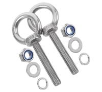 Housoutil Juego de Pernos de Ojo y Protección Superficial M10x60 de Acero Inoxidable con Tuercas y Arandelas, Antiaflojamiento para Uso Industrial y Exterior