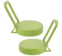 Housoutil Kit de 2 Tapas de Malla Reutilizables para Germinación de Semillas y Alfalfa Soporte para Tarros de Boca Ancha, Adecuado para Balcón o Cocina, Material Plástico Verde