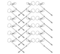 Housoutil Kit para Hacer Llaveros Cuentas de Metal, 18 Piezas Cierres Tipo Pinza de Langosta, Diseño Creativo y Resistencia Oxidación para Manualidades