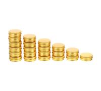 Housoutil Latas Redondas de Aluminio Dorado para Cosméticos de 30 Ml Tapa Roscada, Superficie Lisa y Diseño a Prueba de Fugas, Paquete de 20 Piezas para Uso Hogar