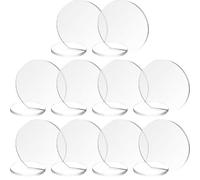 Housoutil Letreros de Mesa de Acrílico Transparentes para Bodas y Celebraciones Obsequios, 10 Piezas Redondos para Escribir y Distinguir Asientos