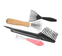Housoutil Limpiador de Peines y Cepillos de Cabello Práctico, Set de 4 Piezas Garras para Eliminar Residuos, Compacto y Multifuncional para Cuidado del Cabello en Casa y Viajes
