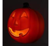 Housoutil Linterna LED de Calabaza Luminosa para Halloween Farol Decorativo de Plástico Tamaño Grande Luz Nocturna para Jardín y Patio Exterior Decoración Reutilizable para Fiestas de