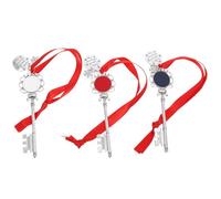 Housoutil Llavero Colgante Navideño 3 Unidades Cintas y Llaves Mágicas, Decoraciones para Árbol de Navidad y Puertas, Accesorios Navideños para Toda la Familia Color Aleatorio