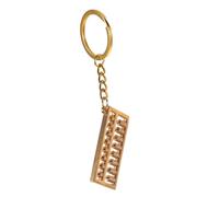 Housoutil Llavero de Ábaco de Cobre Dorado Estilo Chino Diseño Creativo y Efecto Decorativo, Accesorio Único para Llaves o Mochila, Elegante y Delicado