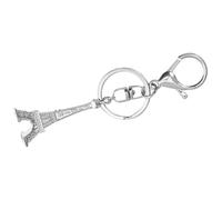 Housoutil Llavero de Aleación Torre Eiffel Plata, Colgante Decorativo para Bolso y Mochila, Accesorio Souvenir de Viaje Francia, Diseño Compacto y Resistente, 1 Unidad