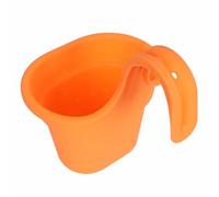 Housoutil Maceta Colgante Semicircular de Resina Naranja Gancho Único para Montaje en Pared, Gran Capacidad y Ahorro de Espacio Adecuado para Salón o Dormitorio