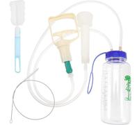 Housoutil Máquina de Ordeño Manual para Vacas y Ovejas, Portátil, Botella Transparente, Pieza Reutilizable de Plástico Grado Alimenticio, Kit Bomba Manual para Granja y Manejo de Ganado