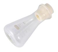 Housoutil Matraz Cónico de Vidrio para Laboratorio con Tapón de Corcho, Capacidad 100ml, Boca Ancha y Superficie Lisa, Adecuado para Clases de Química y Estudiantes