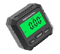 Housoutil Medidor de Ángulos Digital Portátil Negro sin Burbuja ni Batería, Inclinómetro Electrónico Pantalla Lcd Retroiluminada, Función de Bloqueo de Datos, para Construcción y