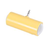 Housoutil Mini Altavoz Estéreo Portátil con Conector para Teléfono y Tablet Mini Altavoz Sin Batería Ligero y Compatible con Dispositivos Jack Color Amarillo