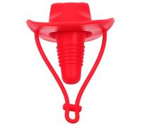 Housoutil Mini Tapón de Silicona para Botellas Forma de Sombrero Vaquero Rojo Reutilizable y Hermético Adecuado para Fiestas Temáticas del Oeste y Recuerdos de Vaqueros Decoración