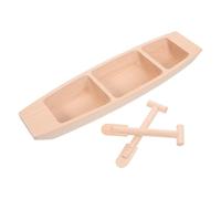 Housoutil Modelo de Barco de Madera sin Pintar Miniatura de Embarcación Decorativa para Escritorio Adorno Artesanal Compacto para Sala Oficina y Dormitorio Decoración Náutica Natural