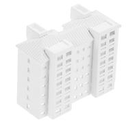 Housoutil Modelo de Ciudad en Miniatura de Plástico Blanco para Decoración y Herramienta Educativa Representación Realista y Uso en Escuelas