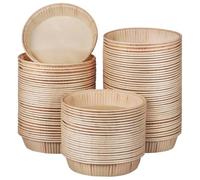 Housoutil Moldes De Papel Para Tartas Desechables 100 Unidades Mini Moldes Redondos De 4 Pulgadas Para Hornear Tartas Quiches Y Postres Individuales Resistentes a La Grasa