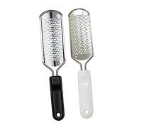 Housoutil Molinillos De Piel Muerta Para Pies 2 Unidades Tamaño Mediano Acero Inoxidable Herramientas Prácticas Pedicura Antideslizantes Uso Doméstico Cuidado De Pies Negro y Blanco