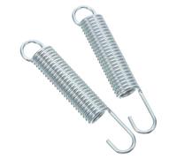 Housoutil Muelles de Repuesto para Silla y sillón reclinable, 2 Piezas, Acero Plata, Gancho Doble, Cuello Largo, para Muebles de Interior y Exterior