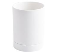 Housoutil Organizador de Cocina de Cerámica Blanco Porta Utensilios y Porta Palillos Drenaje Soporte Multifuncional Compacto para Restaurante y Uso Doméstico