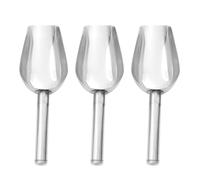 Housoutil Pala de Acero Inoxidable para Hielo y Cubitos, Cuchara Multiusos de 19x6,5 Cm para Granos, Harina y Arroz, Set de 3 Piezas Adecuado para Cocina, Bar y Buffet