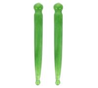 Housoutil Palos de Masaje para Puntos Gatillo de Resina 2 Unidades Verdes, Herramienta Manual para Masaje Facial y Corporal, Masajeador de Acupresión para Uso en Casa y Bienestar