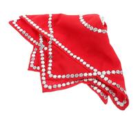 Housoutil Pañuelo para Baile Tradicional Rojo Octogonal, Bufanda de Juego Ligera y Portátil para Actuaciones y Rutinas de Danza, Accesorio para Adultos, Pañuelo para Festival del Año