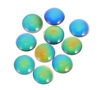 Housoutil Parches de Piedras Preciosas Termocromáticos 16 Mm Redondos 10 Pcs para Manualidades Diy, Cabujones de Vidrio Brillantes para Joyería, Accesorios para Hacer Pulseras y Collares