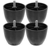 Housoutil Patas Pequeñas de Plástico para Muebles 4 Piezas Ajustables M8x20 para Armarios y Sillas Uso en Casa Protección del Piso