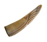 Housoutil Peine De Cuerno Engrosado Curvado Hacia Abajo Peine De Masaje Floral Peine De (peine De Cuerno De 16 Cm) Peines De Peluqueria Mujer Artesanía Cabello Cuernos De Las Mujeres