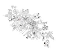 Housoutil Peine Lateral Flores y Gemas de Imitación en Metal Plata, Accesorio Cabello de Boda Agarre Cómodo y Ajuste Estable para Ocasiones Obsequios Varios estilos