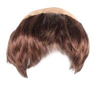 Housoutil Peluca Calva para Adultos Estilo Monje Marrón de Látex Ligera y Cómoda para Disfraces de Halloween y Actuaciones en Escenario