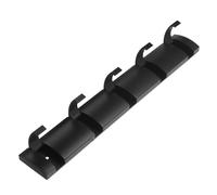Housoutil Perchero de Pared de Aluminio con 5 Ganchos Plegables Negro Diseño Invisible y Alta Capacidad de Carga para Colgar Ropa en Dormitorios y Cocinas