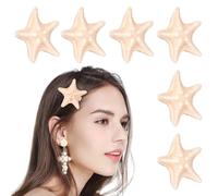 Housoutil Pinzas Pelo Motivos Oceánicos Estrella de Mar 6 Unidades Tamaño Pequeño Resina para Mujer Accesorios para Cabello Playa Pasadores Sirena