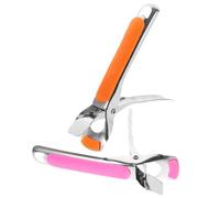 Housoutil Pinzas Resistentes al Calor para Platos y Sartenes de Acero Inoxidable Agarre de Silicona, 2 Piezas, Accesorios Prácticos para Cocina y Catering