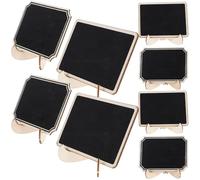 Housoutil Pizarras Pequeñas de Madera para Menús y Mensajes 20 Unidades Rectangular Esquinas Redondeadas Pizarras Reutilizables Prácticas para Decoración de Restaurante Hogar y Eventos