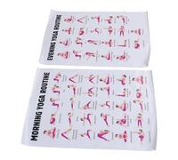 Housoutil Póster de Yoga 2 Piezas 70x50 Cm Imagen de Posturas de Yoga Guía Visual para Entrenamiento en Casa y Gimnasio Cuadro Mural Instructivo para Ejercicios