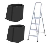 Housoutil Protector Antideslizante para Patas de Escalera Plegable Almohadilla de Caucho Negra 2X4 CM 2 Unidades Cubierta Resistente para Pies de Escalera Uso Doméstico Seguro y Estable