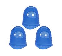 Housoutil Protector de Dedos de Silicona Antideslizante y Flexible Azul, 3 Piezas para Contar, Clasificar y Tocar Guitarra Protección contra Quemaduras