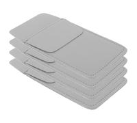 Housoutil Protectores de Bolsillo para Camisas 4 Piezas en Piel Sintética Gris Funda Organizadora Compacta para Bolígrafos y Lápices Portalápices Portátil para Oficina y Uso Profesional
