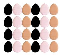 Housoutil Puff de Maquillaje Esponja Reutilizable de Poliuretano Hidrofílico con Almacenaje Compacto y Portátil con Diseño Triangular y Gota, 30 Piezas para Retoques de Viaje
